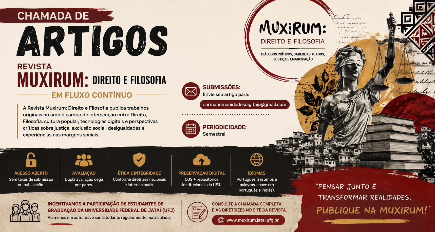 Chamada de Artigos – Revista Muxirum: Direito e Filosofia